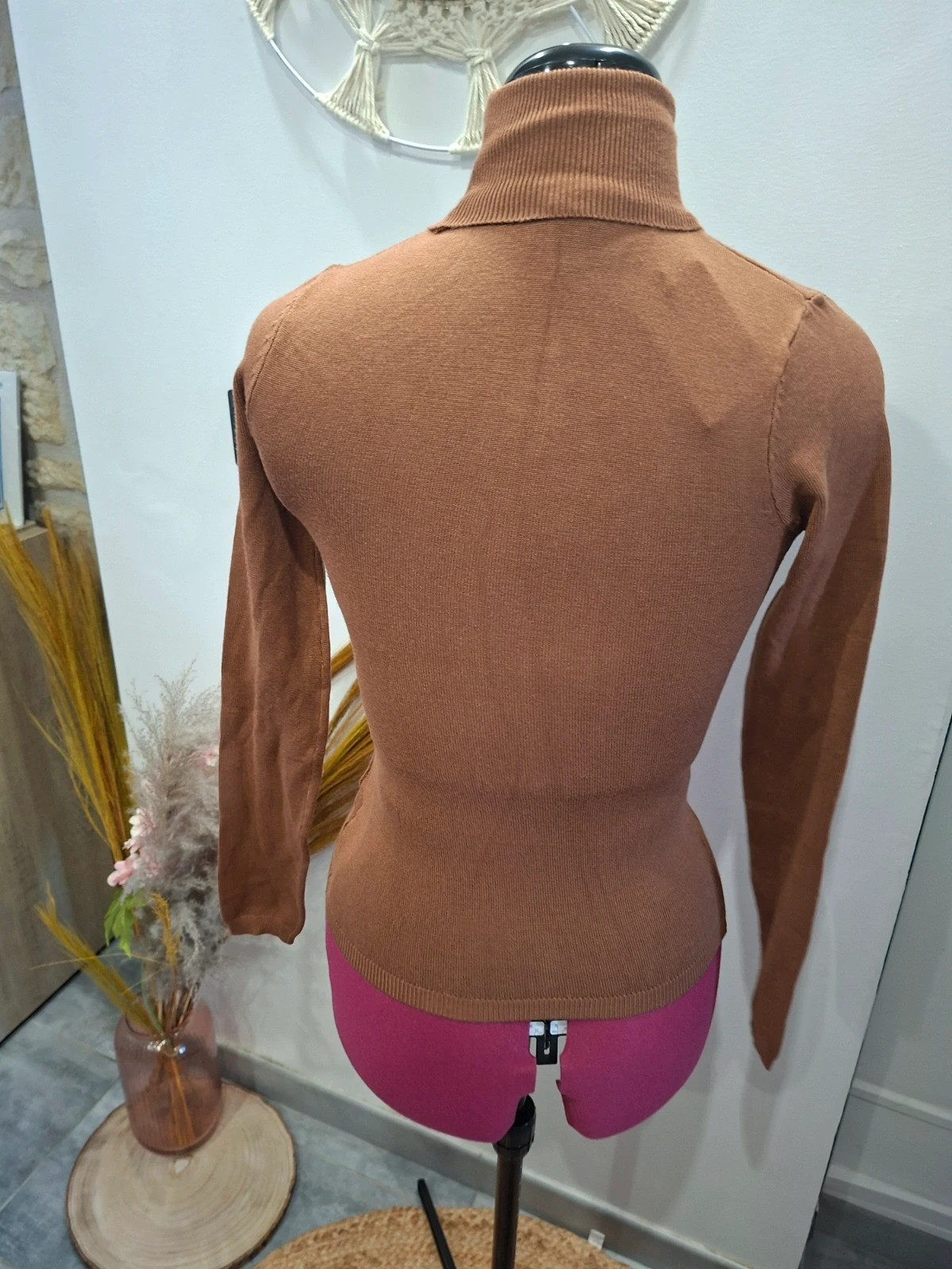 Sous-pull ajusté marron caramel Jennyfer S – Jennyfer – taille S / 36 / 8 4