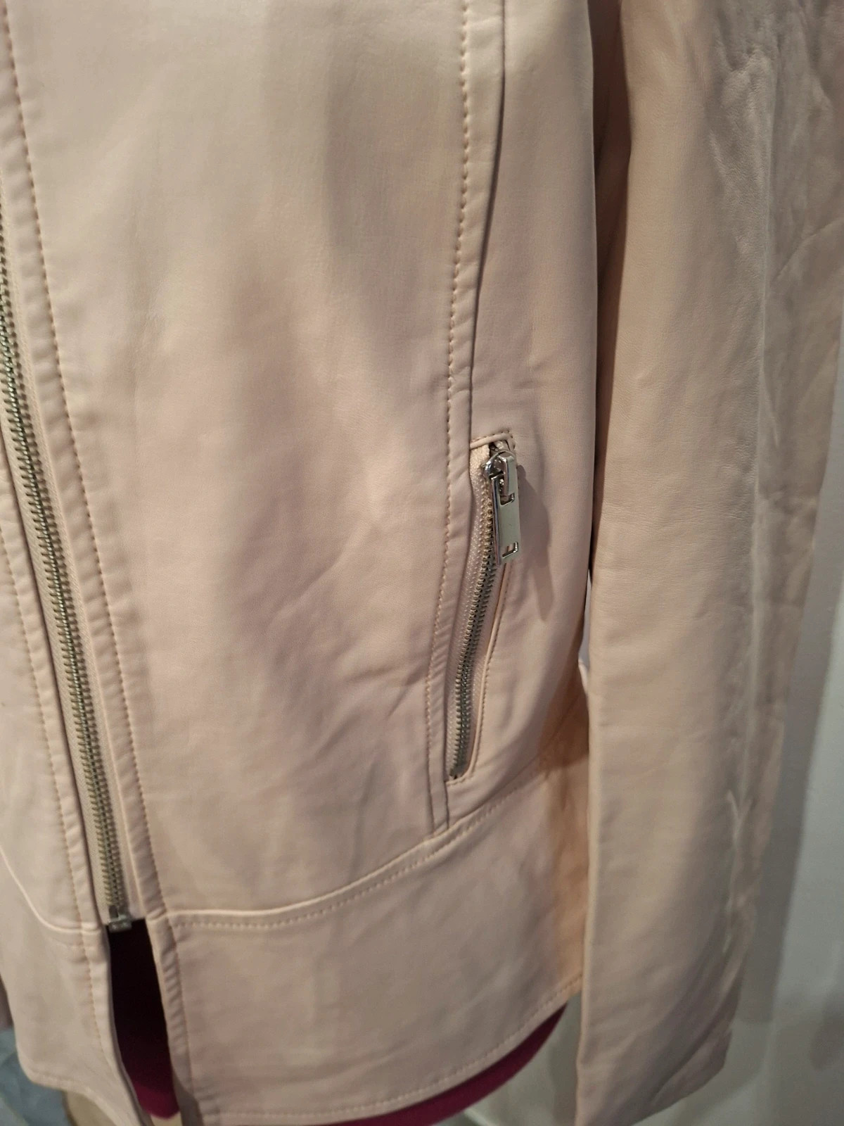 Blouson similicuir Camaïeu rose poudré – Taille 42 – Camaïeu – taille XL / 42 / 14 4