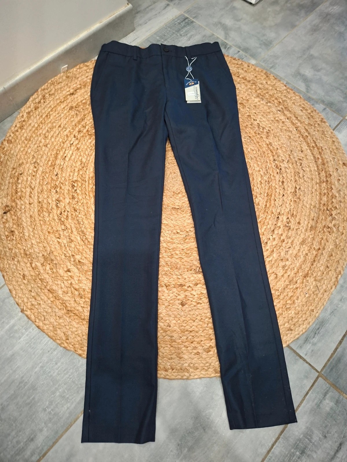 Pantalon de costume Spagnolo Colección Elegance bleu marine neuf avec étiquette 14 ans – spagnolo – taille 14 ans / 164 cm 2