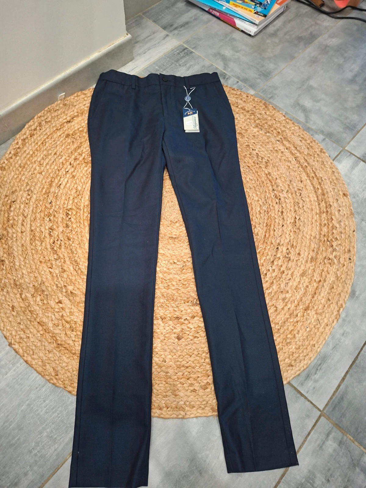 Pantalon de costume Spagnolo Colección Elegance bleu marine neuf avec étiquette 14 ans – spagnolo – taille 14 ans / 164 cm 3