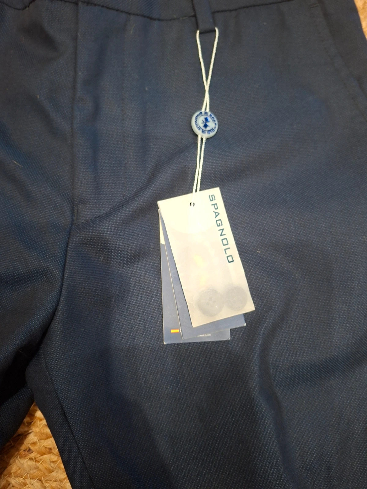 Pantalon de costume Spagnolo Colección Elegance bleu marine neuf avec étiquette 14 ans – spagnolo – taille 14 ans / 164 cm 4