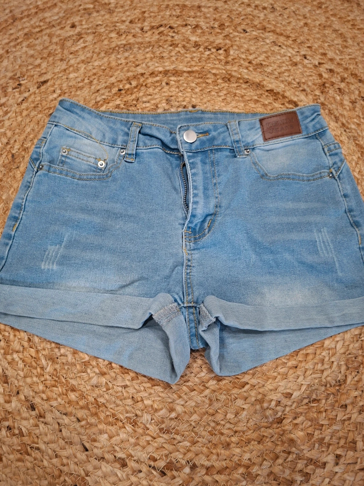 Short en jean clair revers fixe - Taille M – DENIM JEANS – taille M / 38 / 10