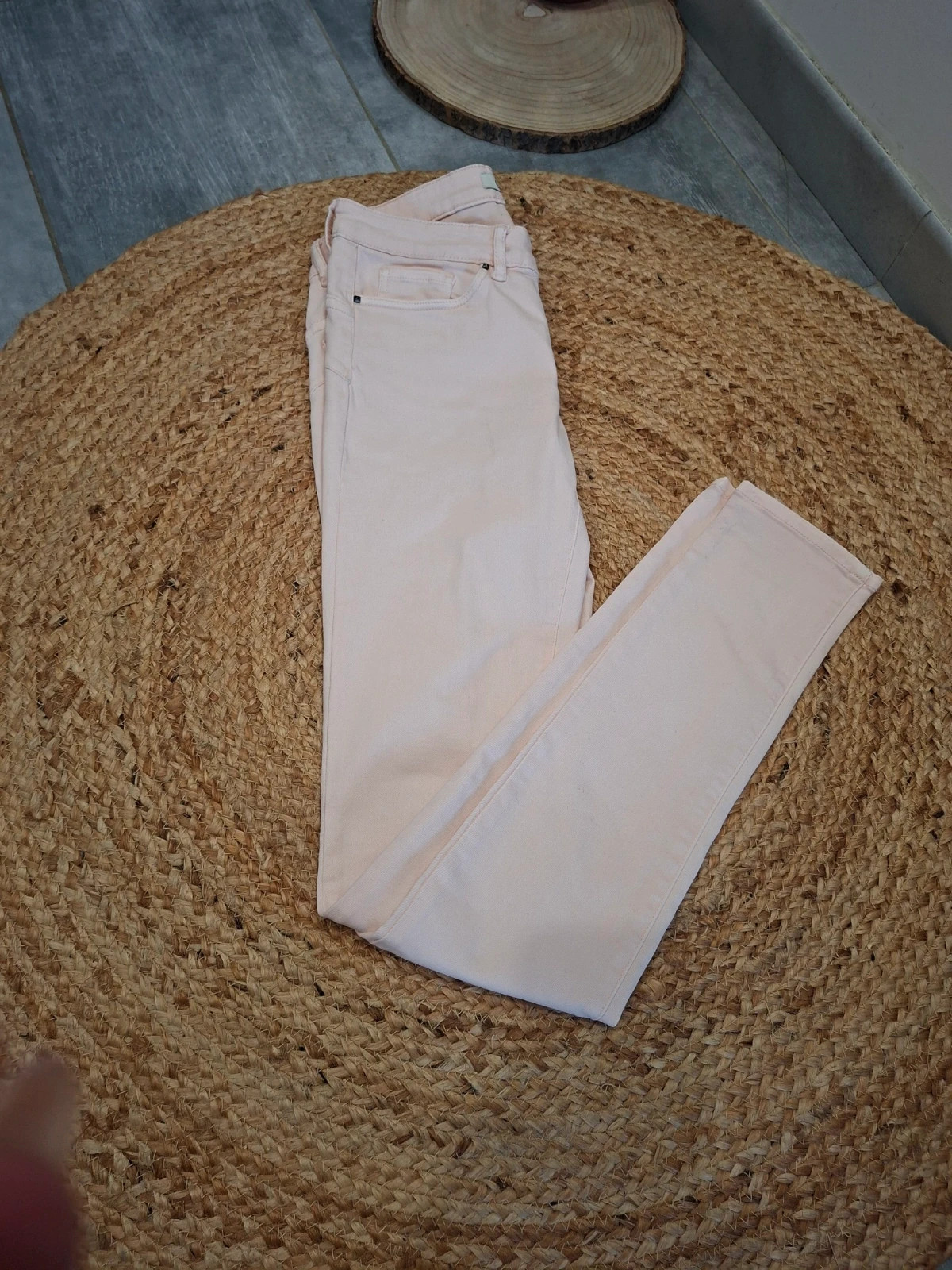 Jean slim rose poudré i.code (IKKS) Taille 26 (36)