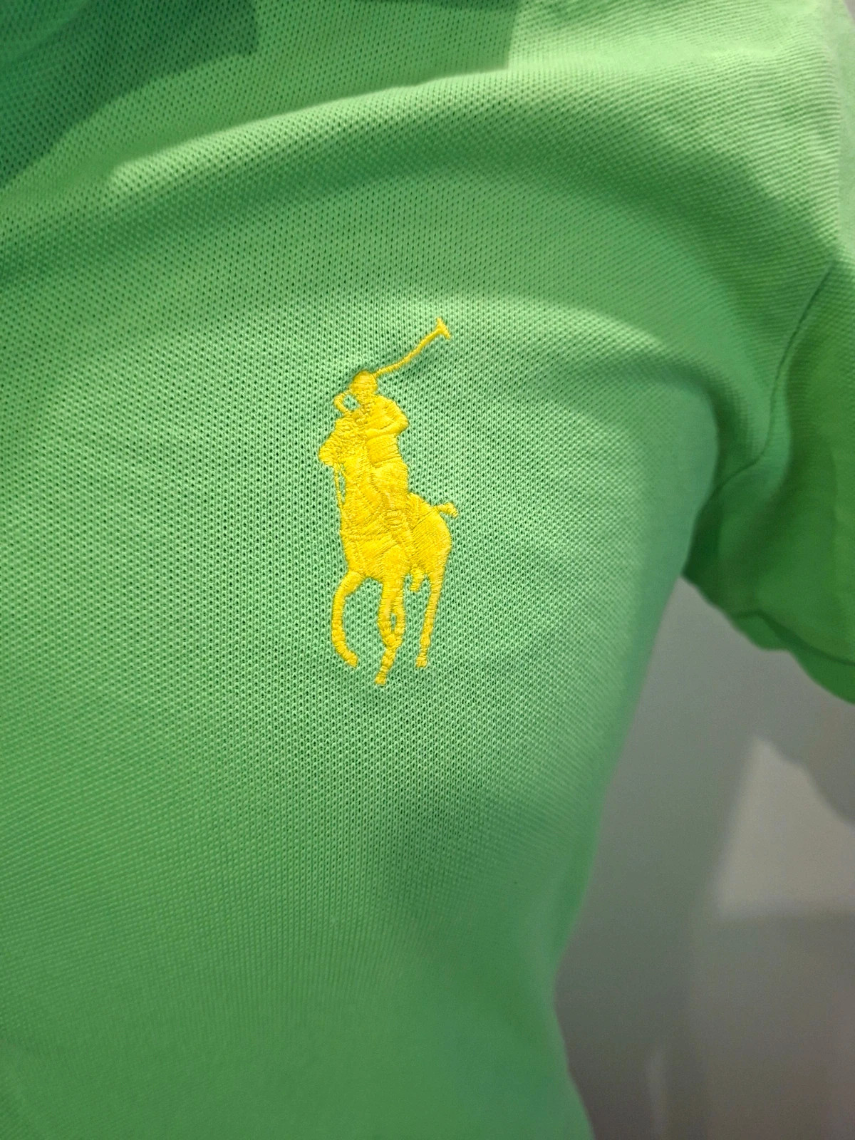 Polo Ralph Lauren femme vert pomme – logo jaune – S/36 – Ralph Lauren – taille S / 36 / 8 2