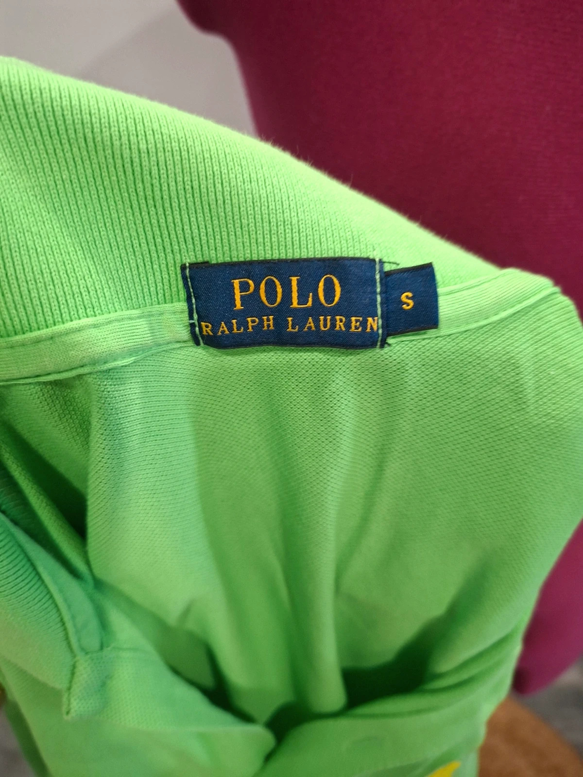 Polo Ralph Lauren femme vert pomme – logo jaune – S/36 – Ralph Lauren – taille S / 36 / 8 5