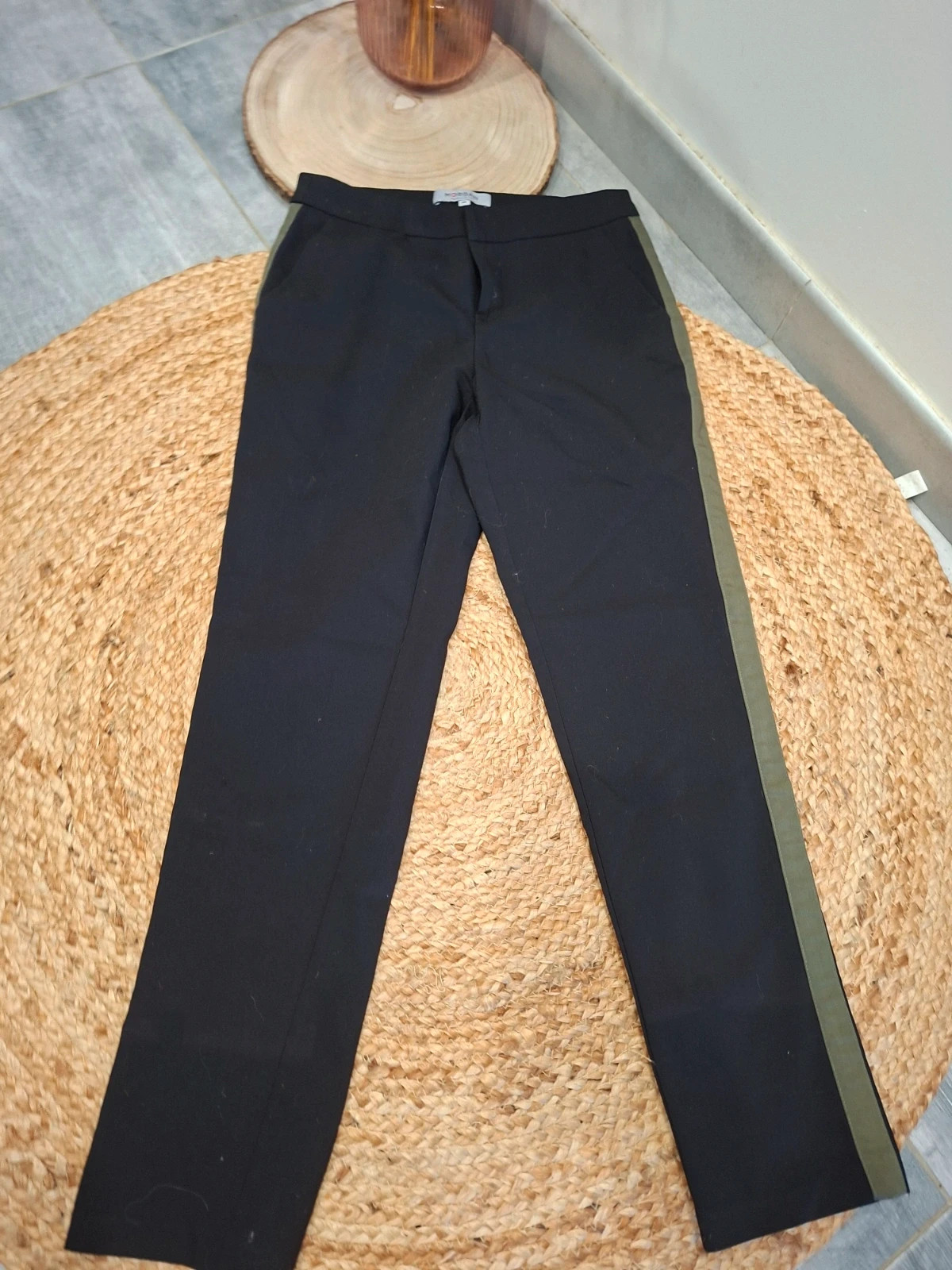 Pantalon Morgan noir et kaki à bandes latérales 36 S – Morgan – taille S / 36 / 8 2