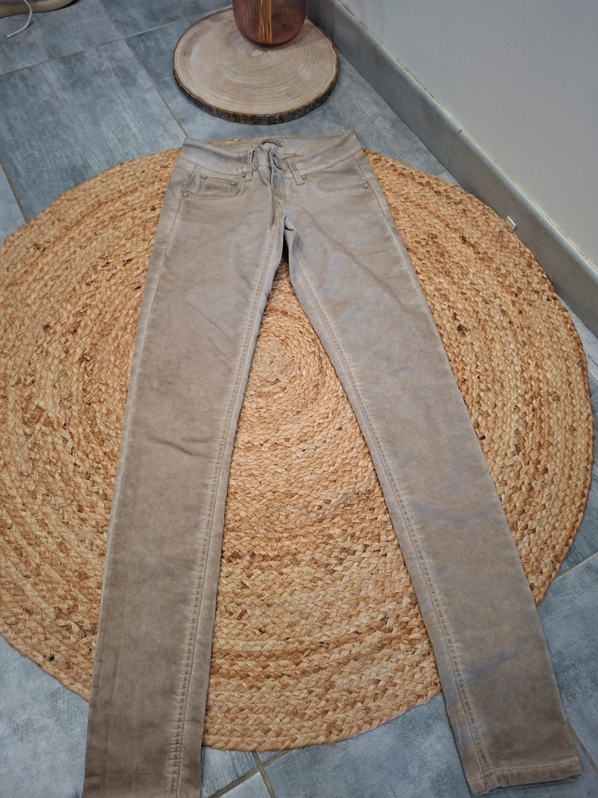 Jean slim velours côtelé beige XS / 34 - S+D Jeans – taille XS / 34 / 6 2
