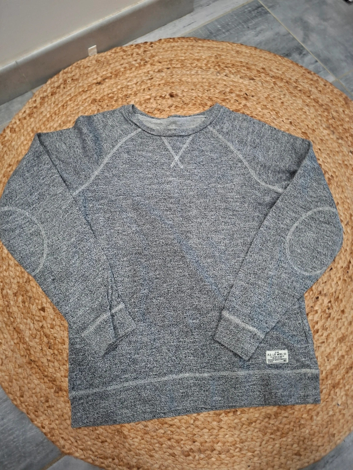 Sweat-shirt Lee gris chiné style vintage - 14 ans / 162 cm