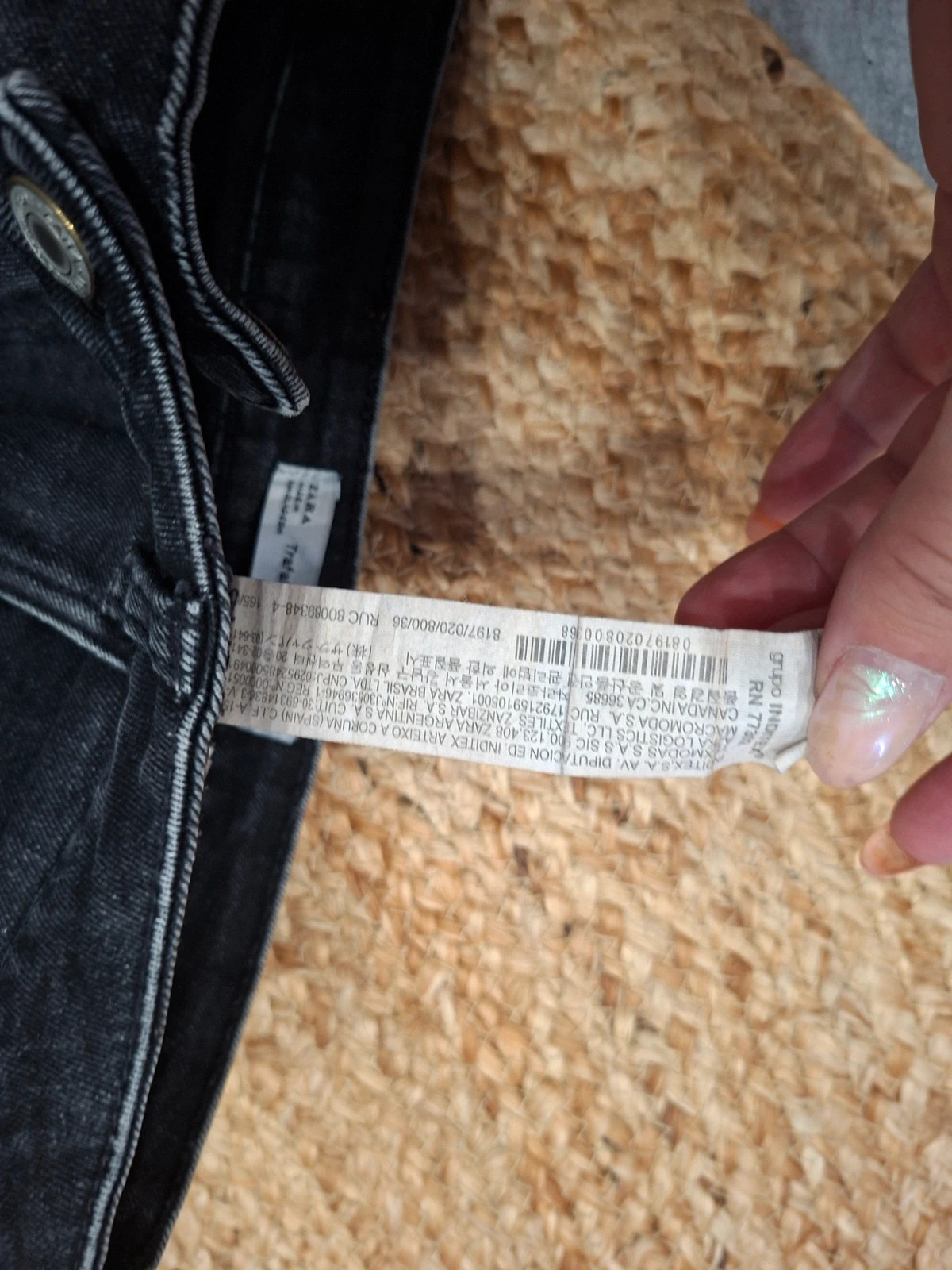 Short en jean noir délavé Zara Trafaluc – Taille 36 (S) – Zara – taille S / 36 / 8 5