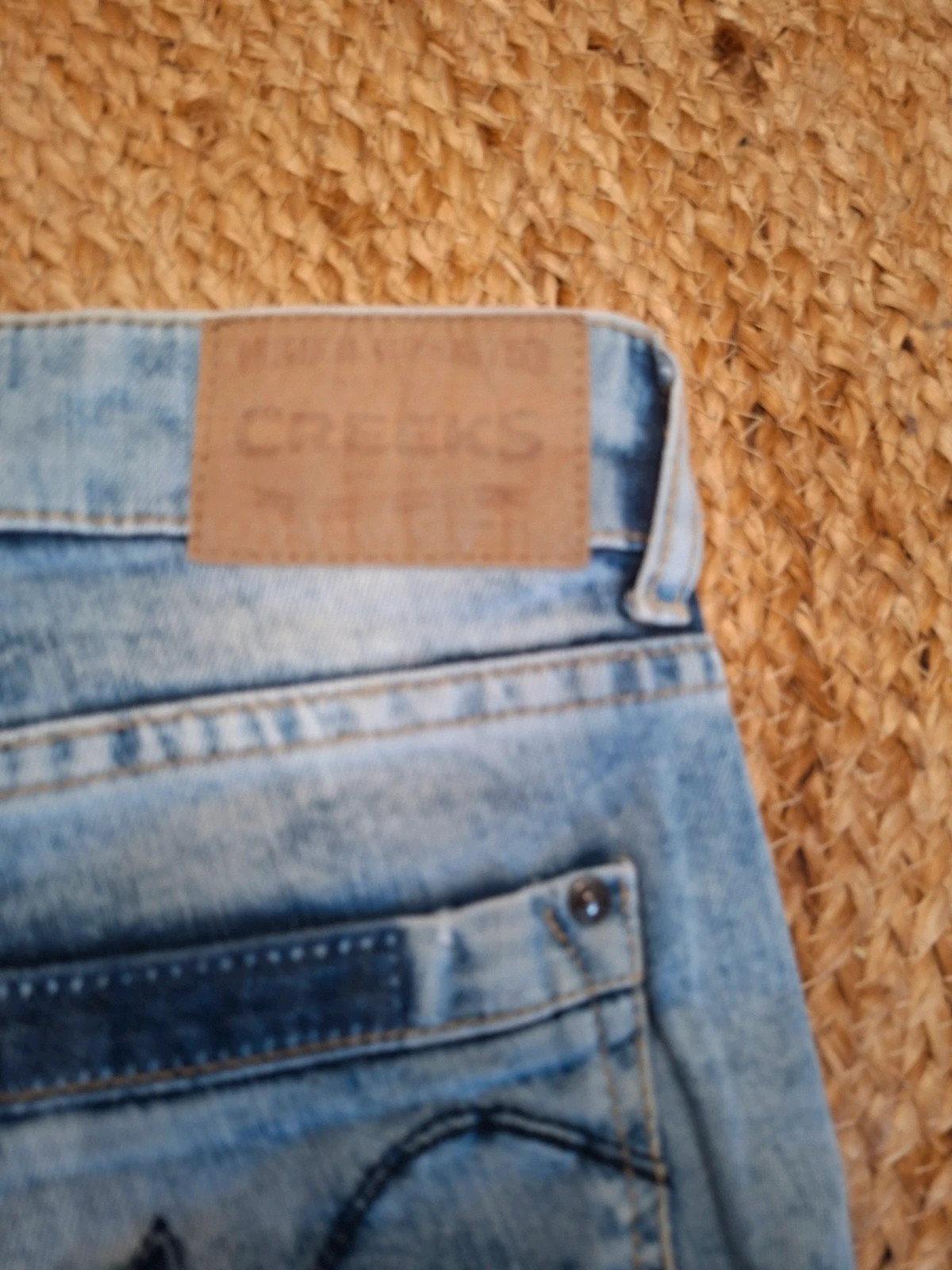 Short en jean Creeks délavé effet patchwork - Taille 36 (S) – Creeks – taille S / 36 / 8 3