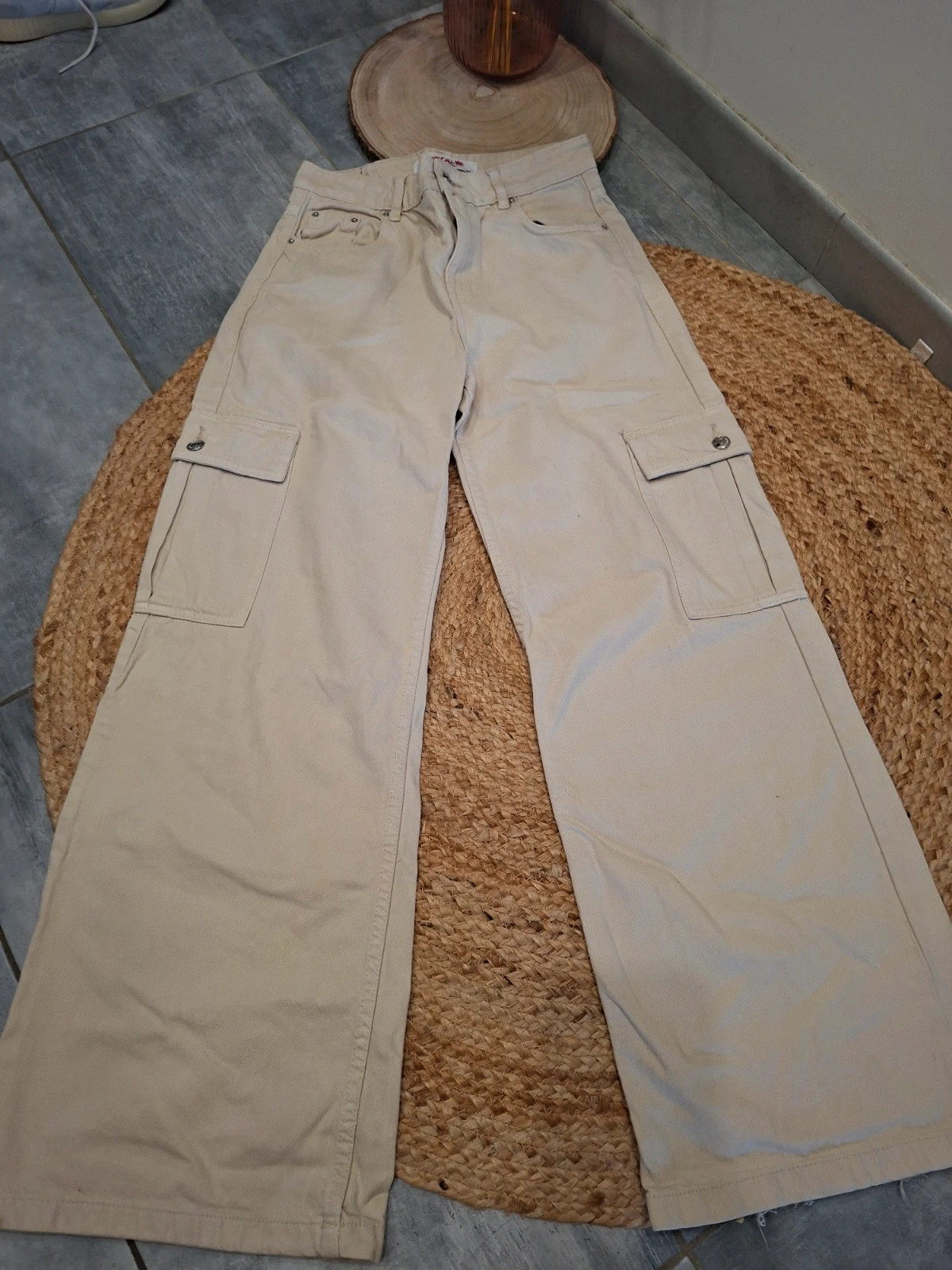 Pantalon Cargo Beige / Sable Jennyfer - Taille 36 (S) – Jennyfer – taille S / 36 / 8 2