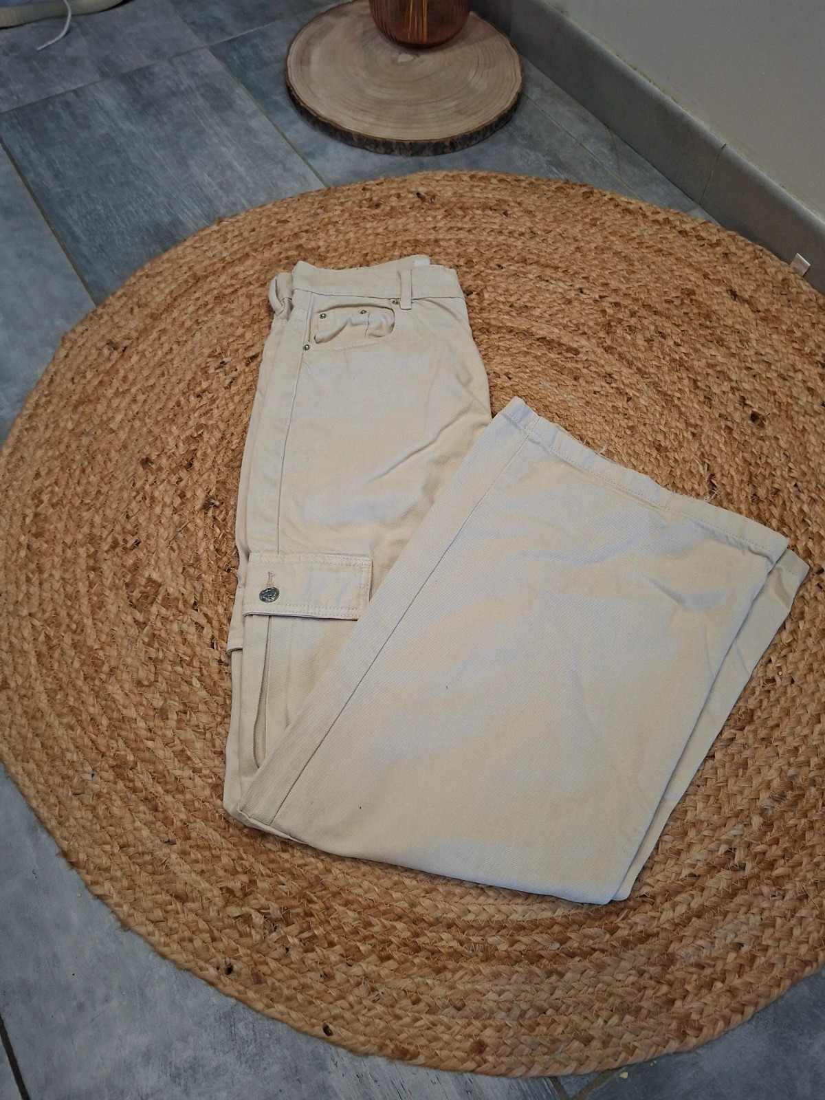 Pantalon Cargo Beige / Sable Jennyfer - Taille 36 (S) – Jennyfer – taille S / 36 / 8