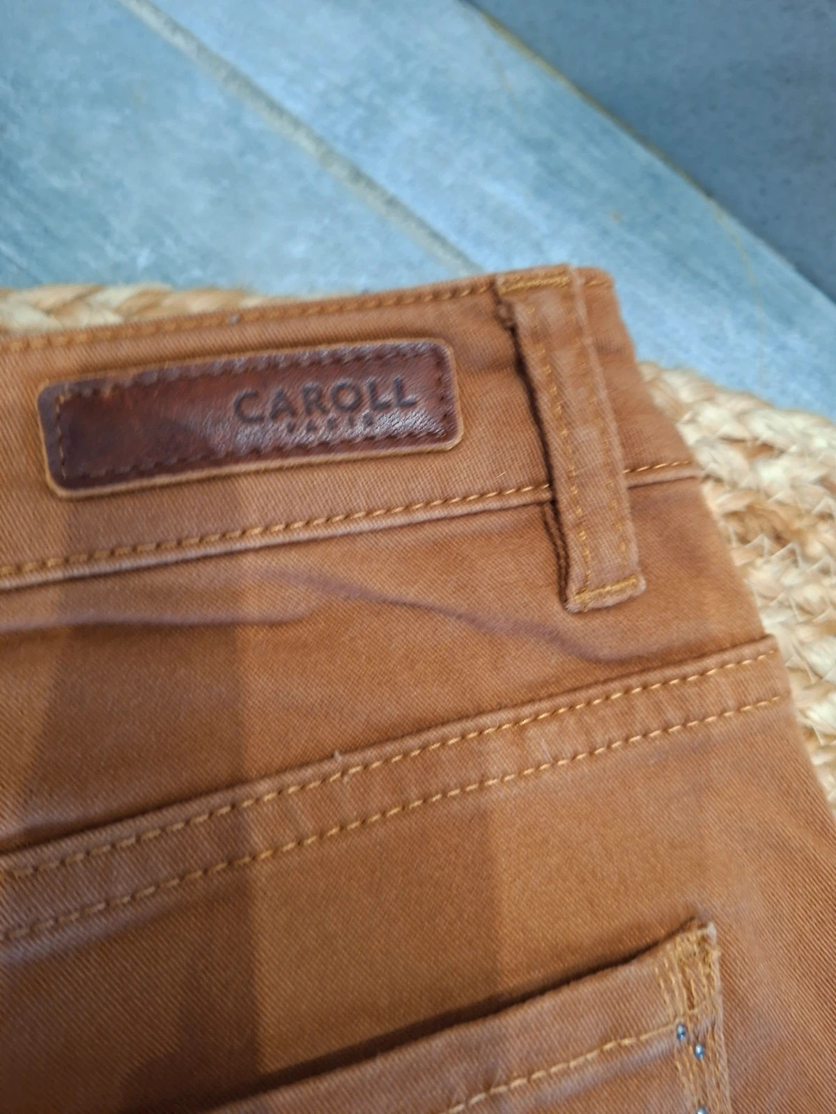 Pantalon Caroll slim camel détails clous & strass T. 40 – Caroll – taille L / 40 / 12 4