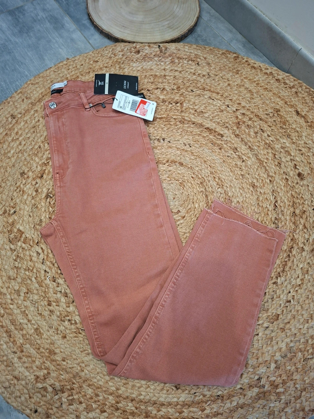 Jean droit Piazza Italia terracotta / brique T. 42 – neuf avec étiquette