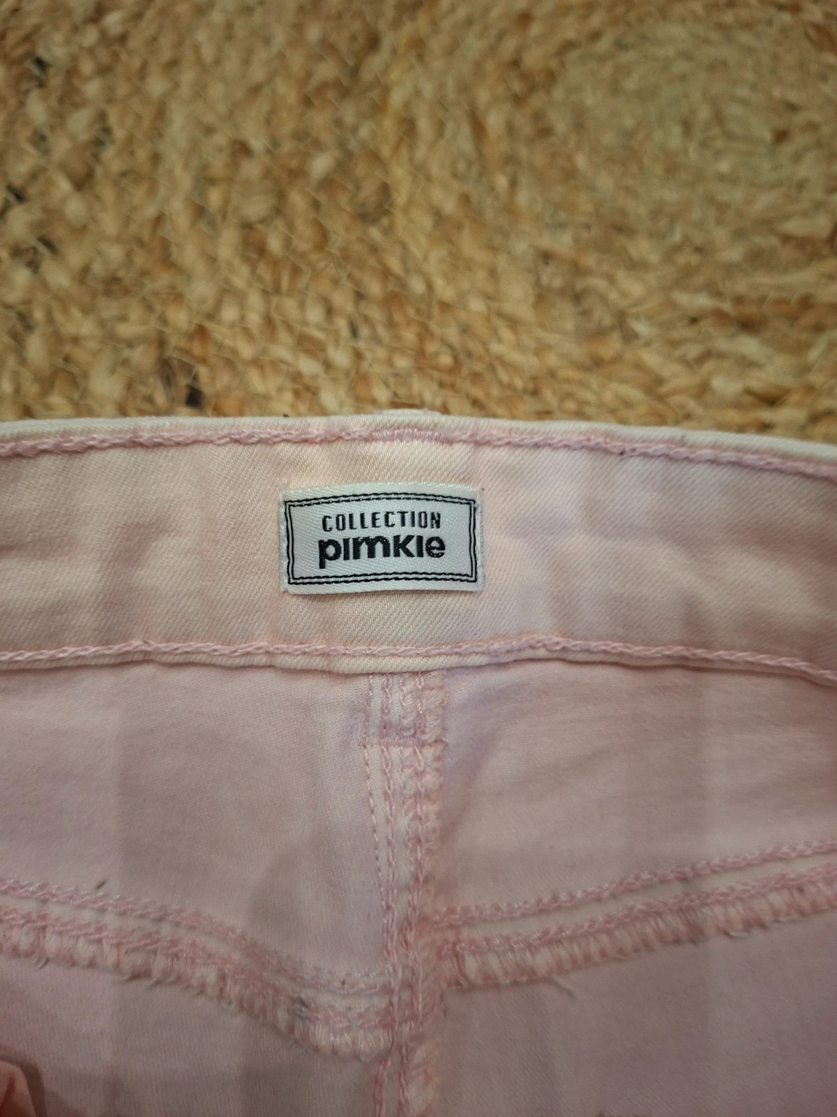 Pantalon slim rose poudré avec fermetures éclair bas de jambe Pimkie - T.40 / L – Pimkie – taille L / 40 / 12 4