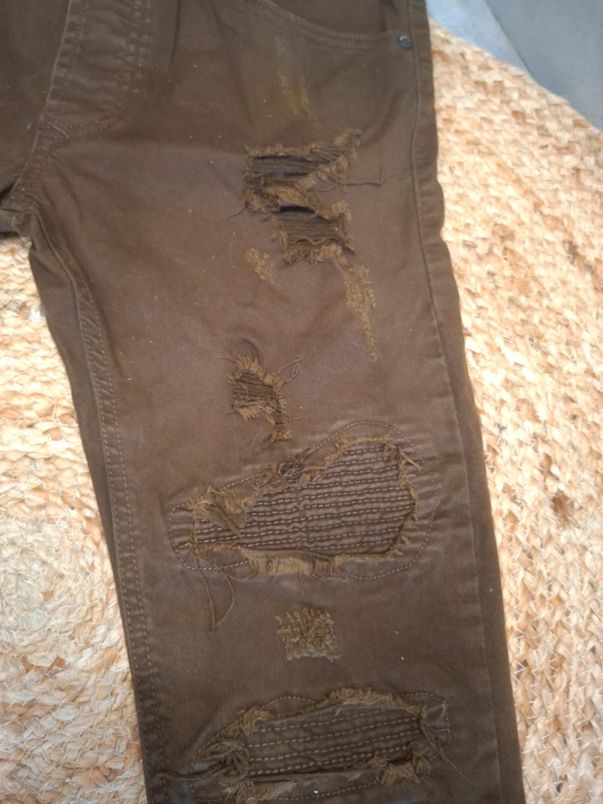 Pantalon Project X Paris marron effet destroy T34 streetwear – Project X Paris – taille W24 | FR 34 3
