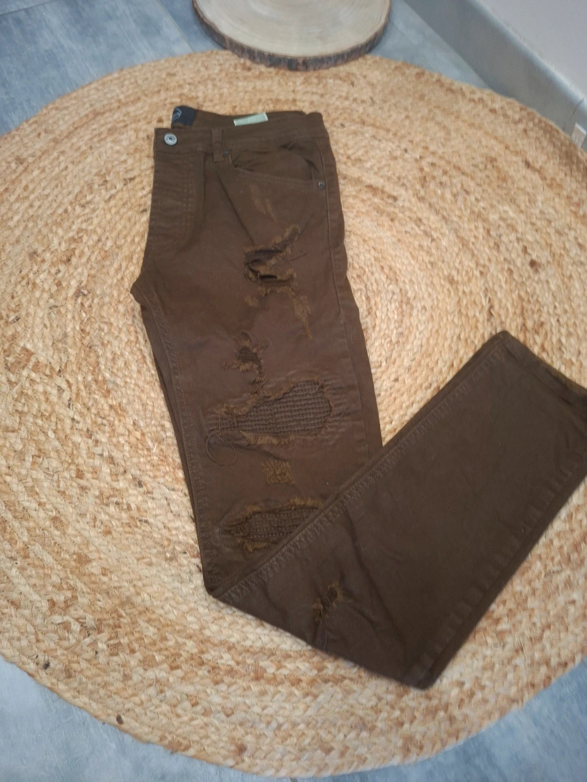 Pantalon Project X Paris marron effet destroy T34 streetwear