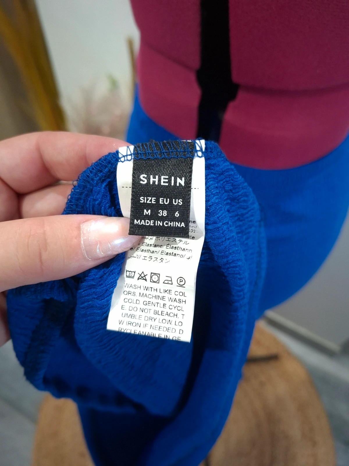 Ensemble 2 Pièces SHEIN Crop Top Bustier et Jupe Longue Fendue Bleu Roi - Taille M (38) – Shein – taille M / 38 / 10 5