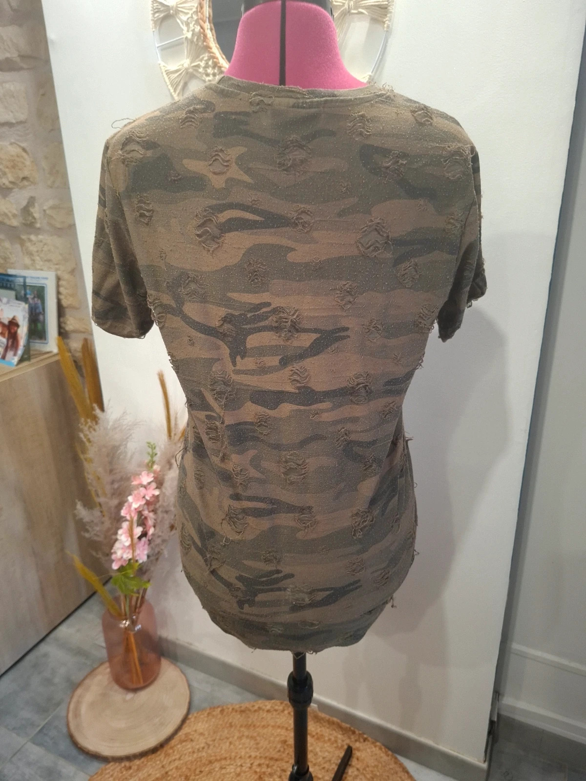 T-shirt Project X Paris camouflage kaki effet destroy S/36 – Project X Paris – taille S / 36 / 8 4