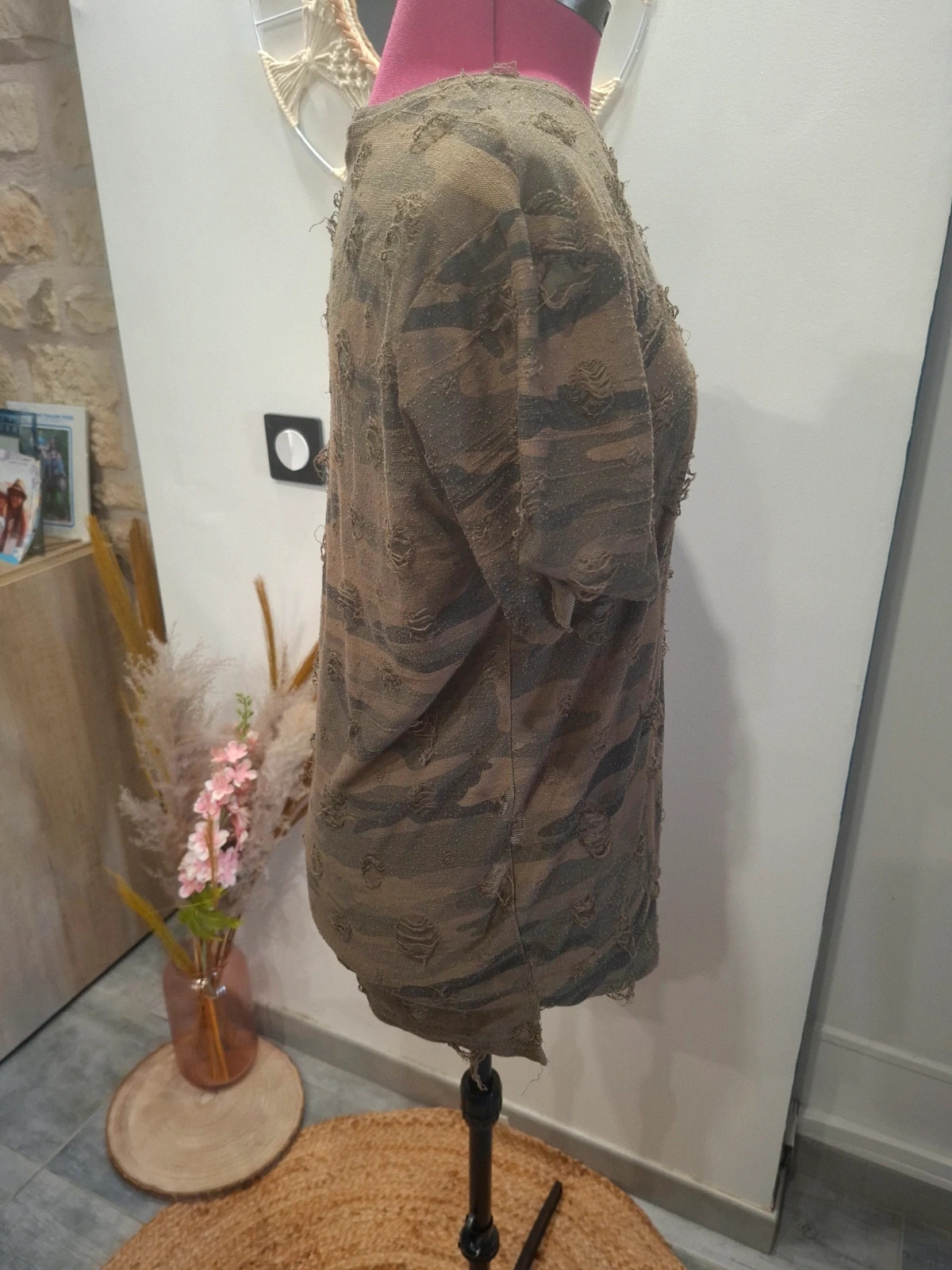 T-shirt Project X Paris camouflage kaki effet destroy S/36 – Project X Paris – taille S / 36 / 8 3