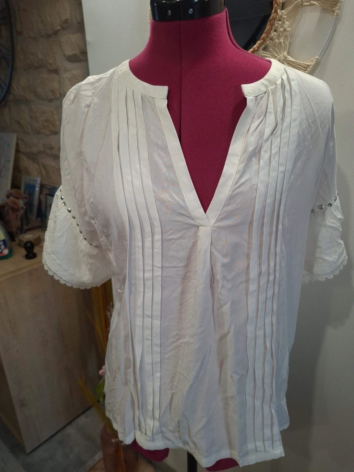 Blouse Blanche Gaudì Jeans Neuve avec Étiquette - Taille 40 (IT 44) – GAUDI JEANS – taille L / 40 / 12 2