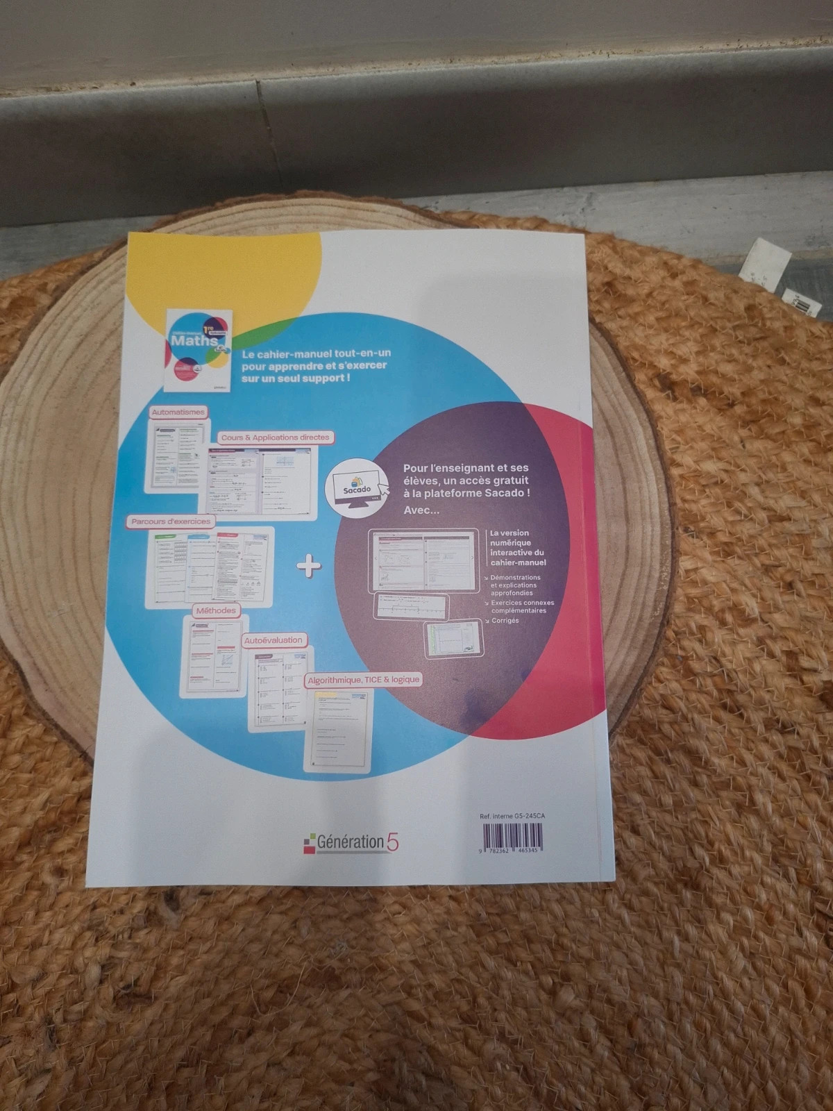 Cahier-Manuel Maths 1re Spécialité – Éditions Génération 5 NEUF 2