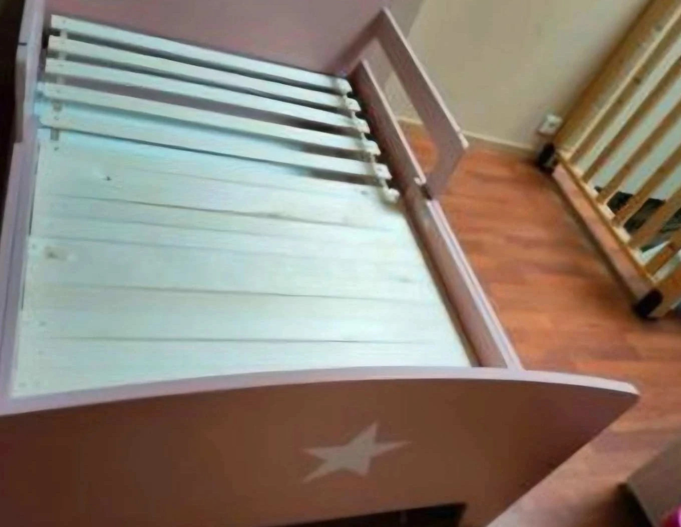 Lit enfant évolutif rose avec tiroir de rangement – Modèle Étoile – Etoile 2