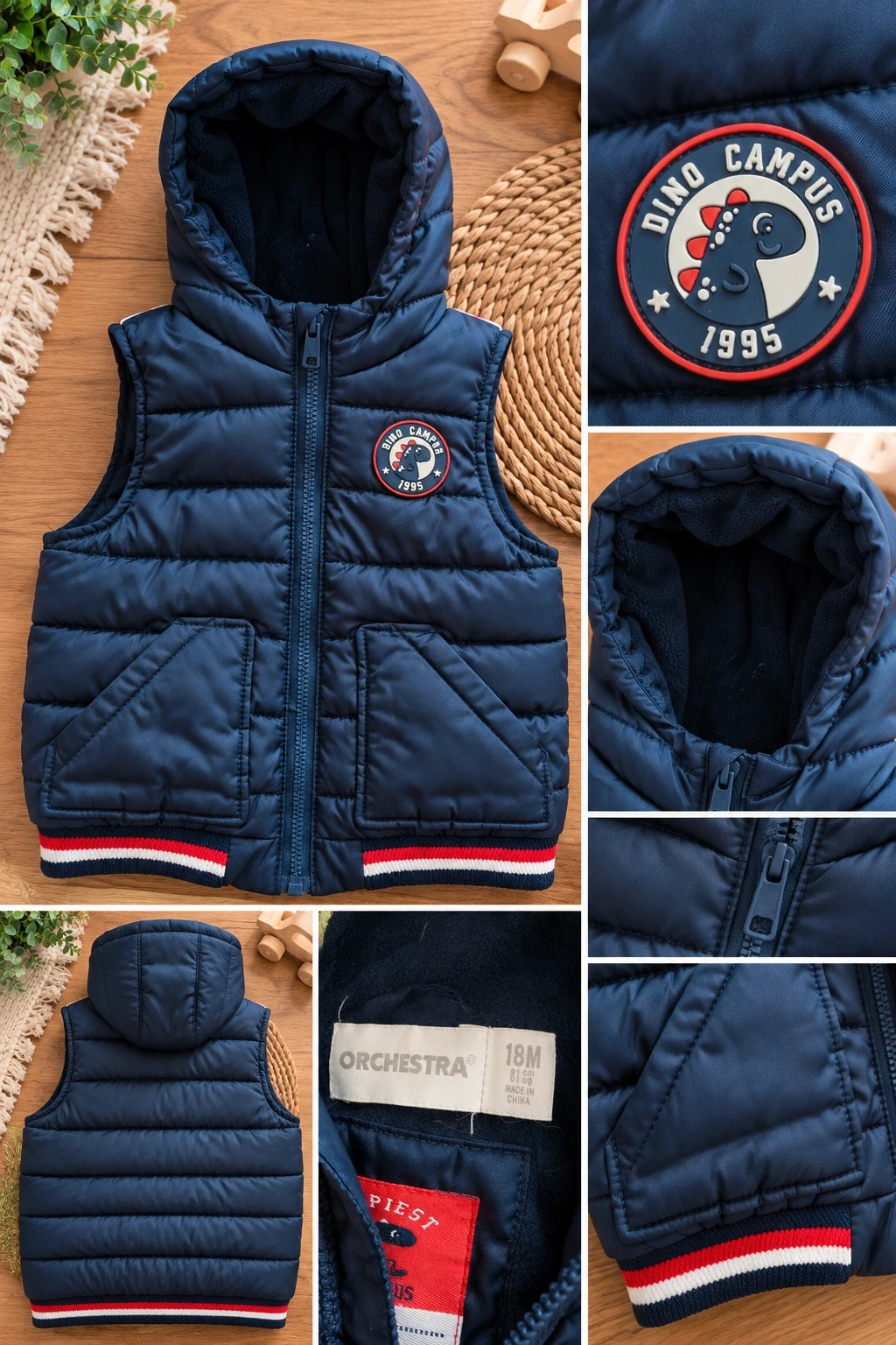 Doudoune sans manches à capuche Orchestra - 18 mois (80 cm) – Orchestra – taille 18-24 mois / 86 cm 2
