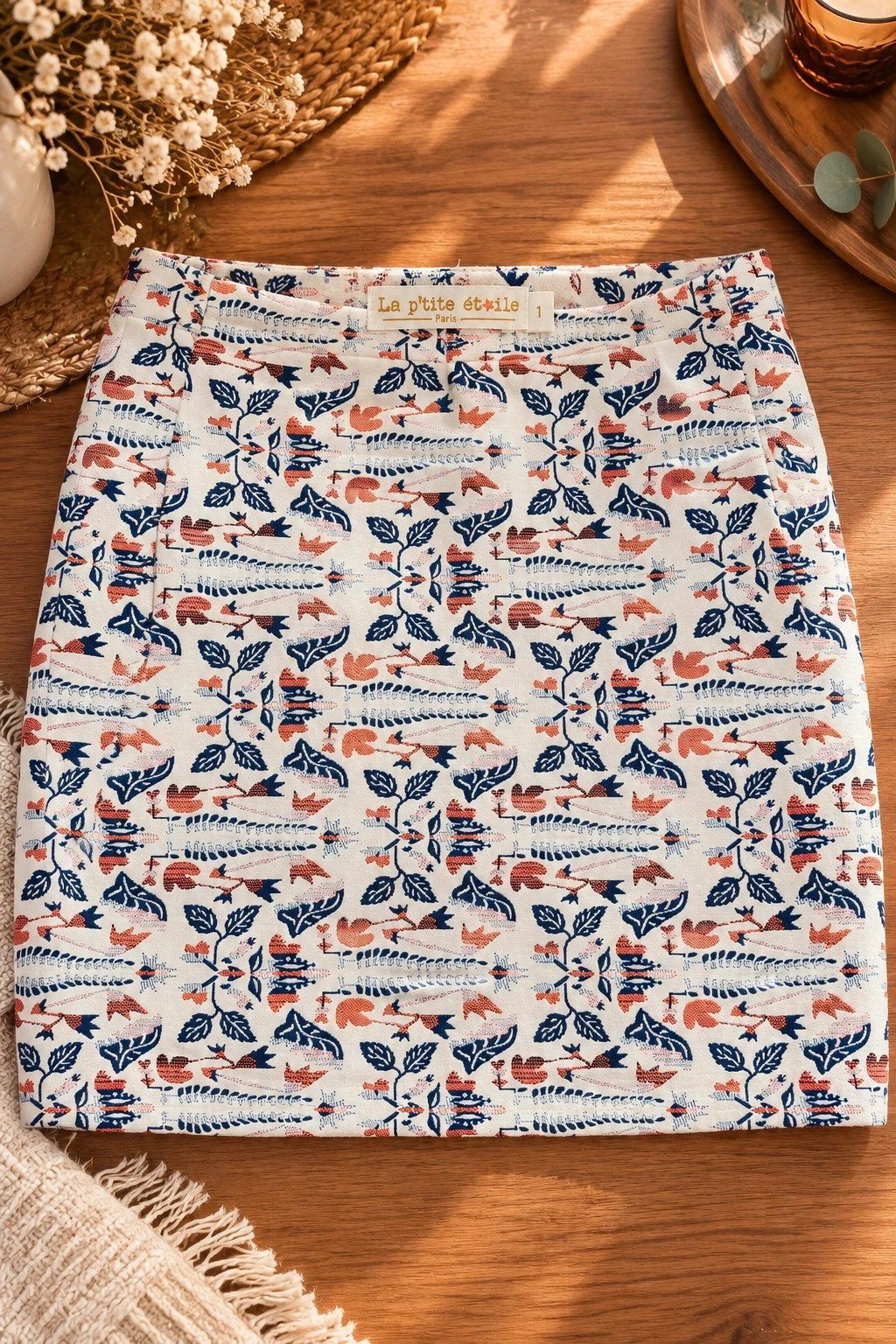 • Jupe jacquard fleurie bohème La P'tite Étoile – Taille 1 (36/S)