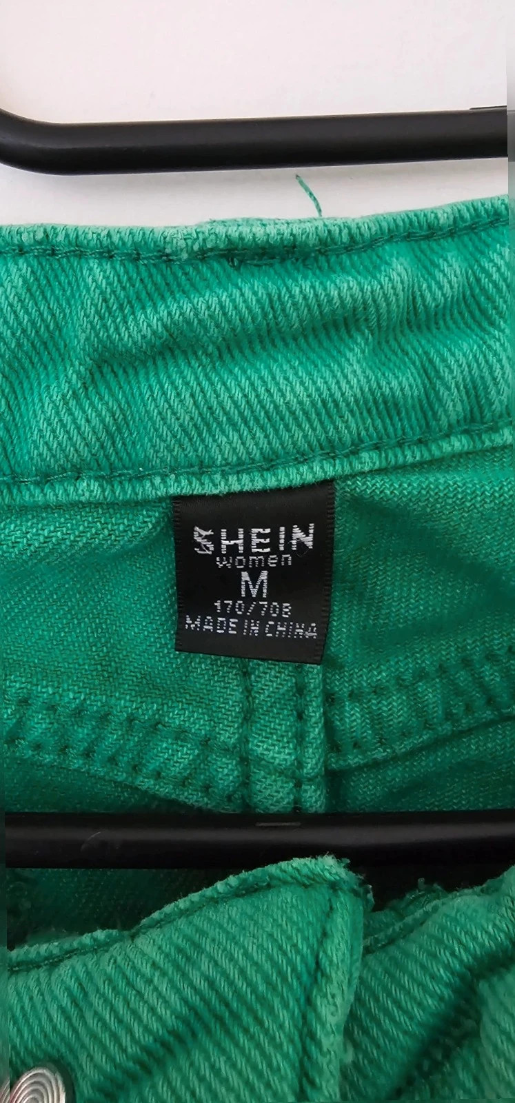 Jean vert Émeraude Shein coupe droite – taille M – Shein – taille M / 38 / 10 3