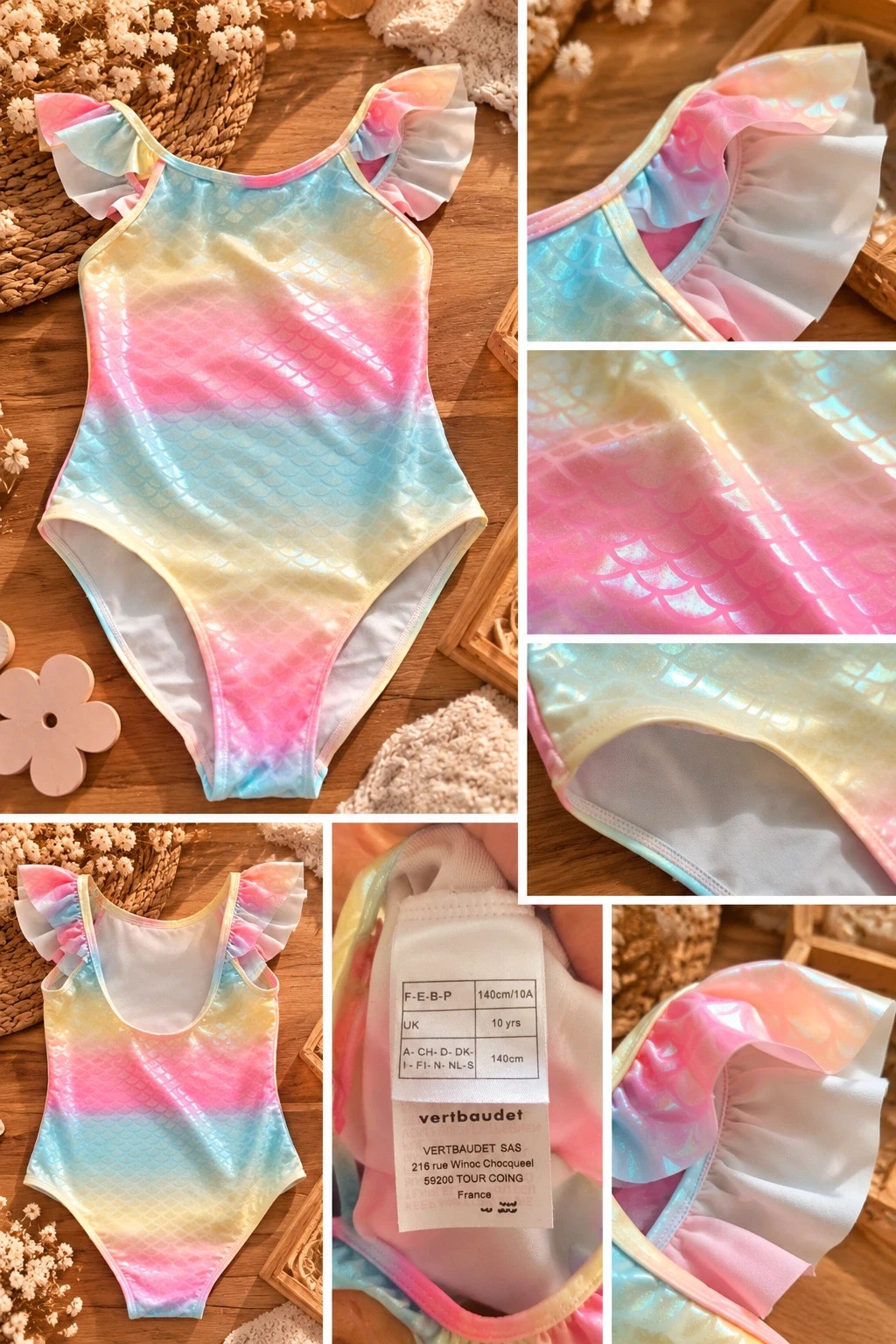 Maillot de bain 1 pièce Vertbaudet – 10 ans – Vertbaudet – taille 10 ans / 140 cm 2