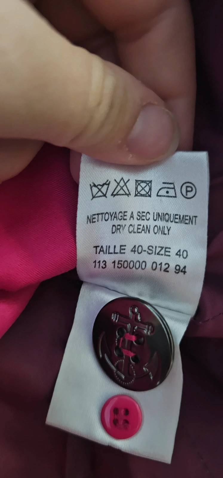 Veste courte croisée Burton of London – Fuchsia / Rose vif – Style Caban Chic – Burton – taille L / 40 / 12 3