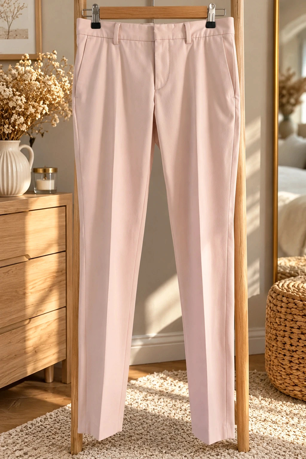 Pantalon Zara Man rose poudré – T. 40
