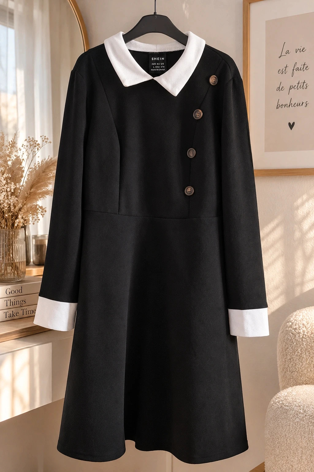 Robe noire SHEIN – Taille L (40/42)