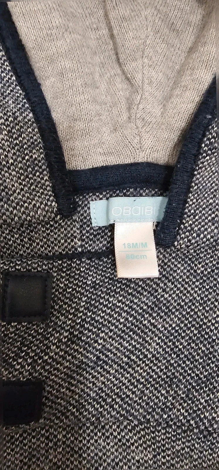 Gilet à Capuche bébé Obaïbi 18 mois – Obaïbi – taille 18-24 mois / 86 cm 2