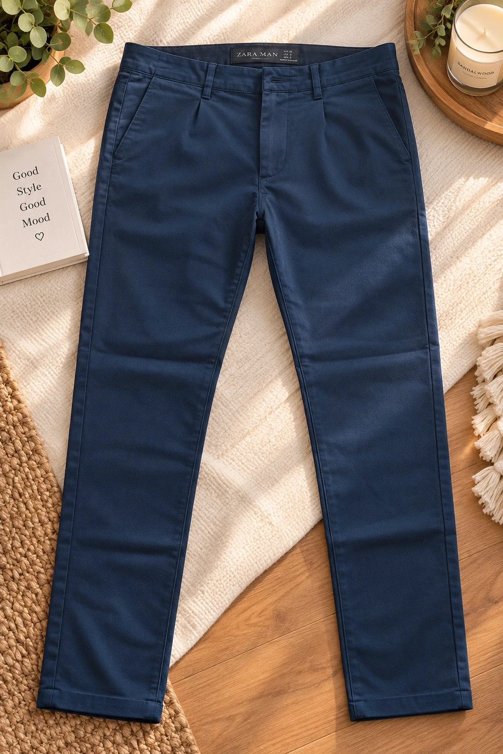Pantalon Zara Man bleu marine