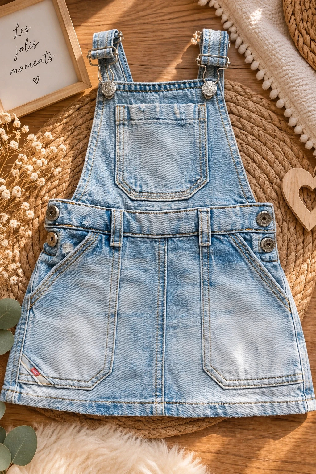 Robe salopette en jean Diesel – 24 mois