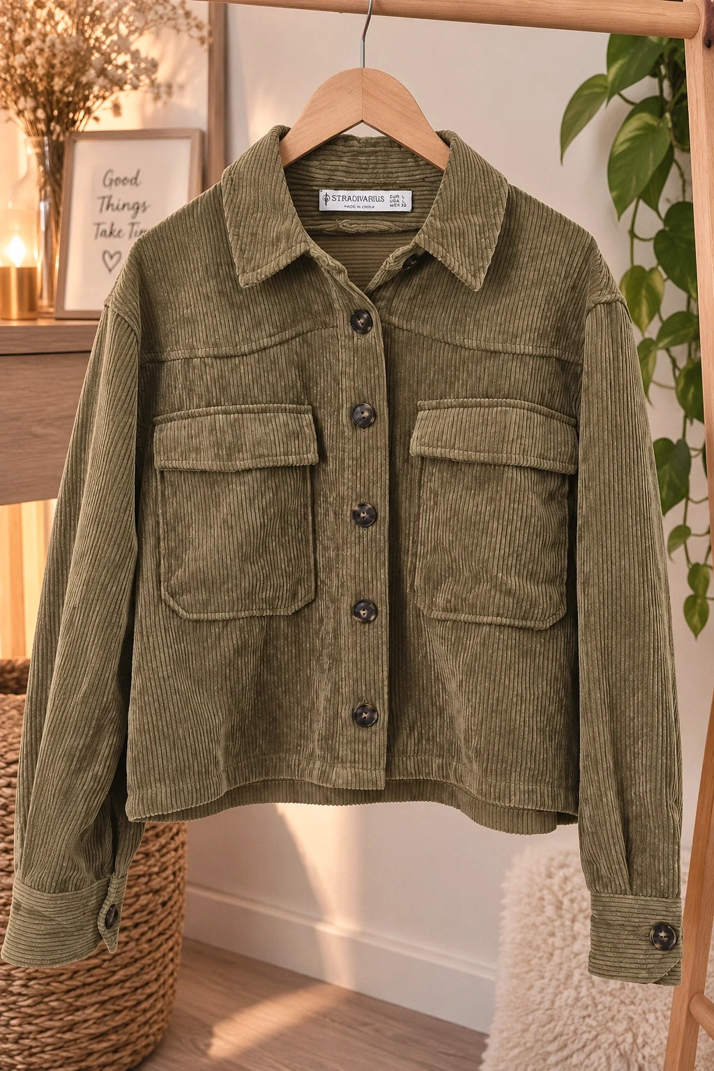 Veste en velours côtelé Stradivarius