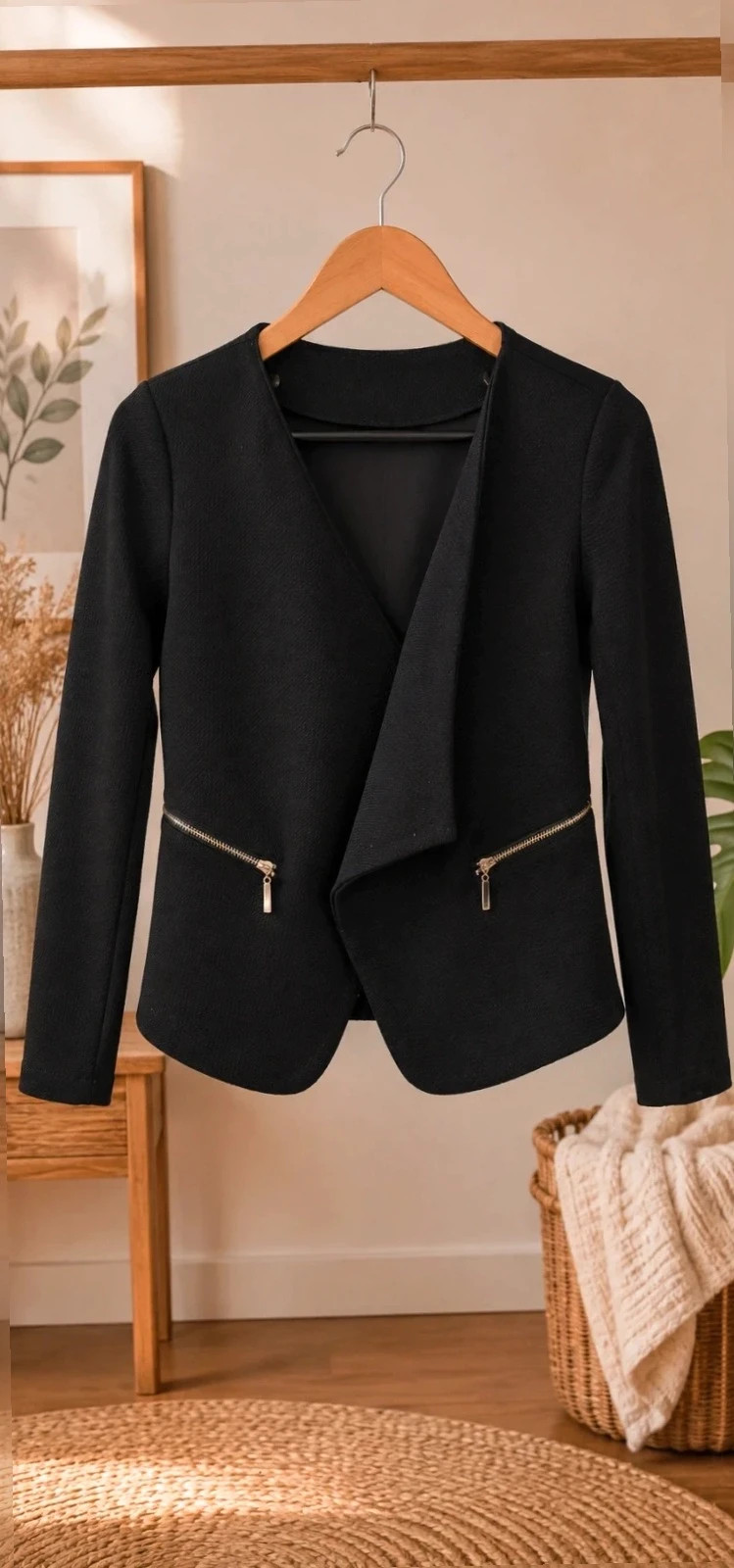 Veste Noire élégante – Tendance – taille S / 36 / 8