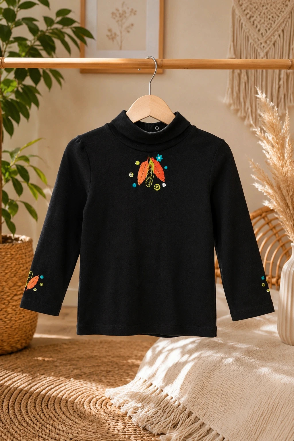 Sous-pull noir à motifs Plumes Orchestra – 23 mois – Orchestra – taille 18-24 mois / 86 cm