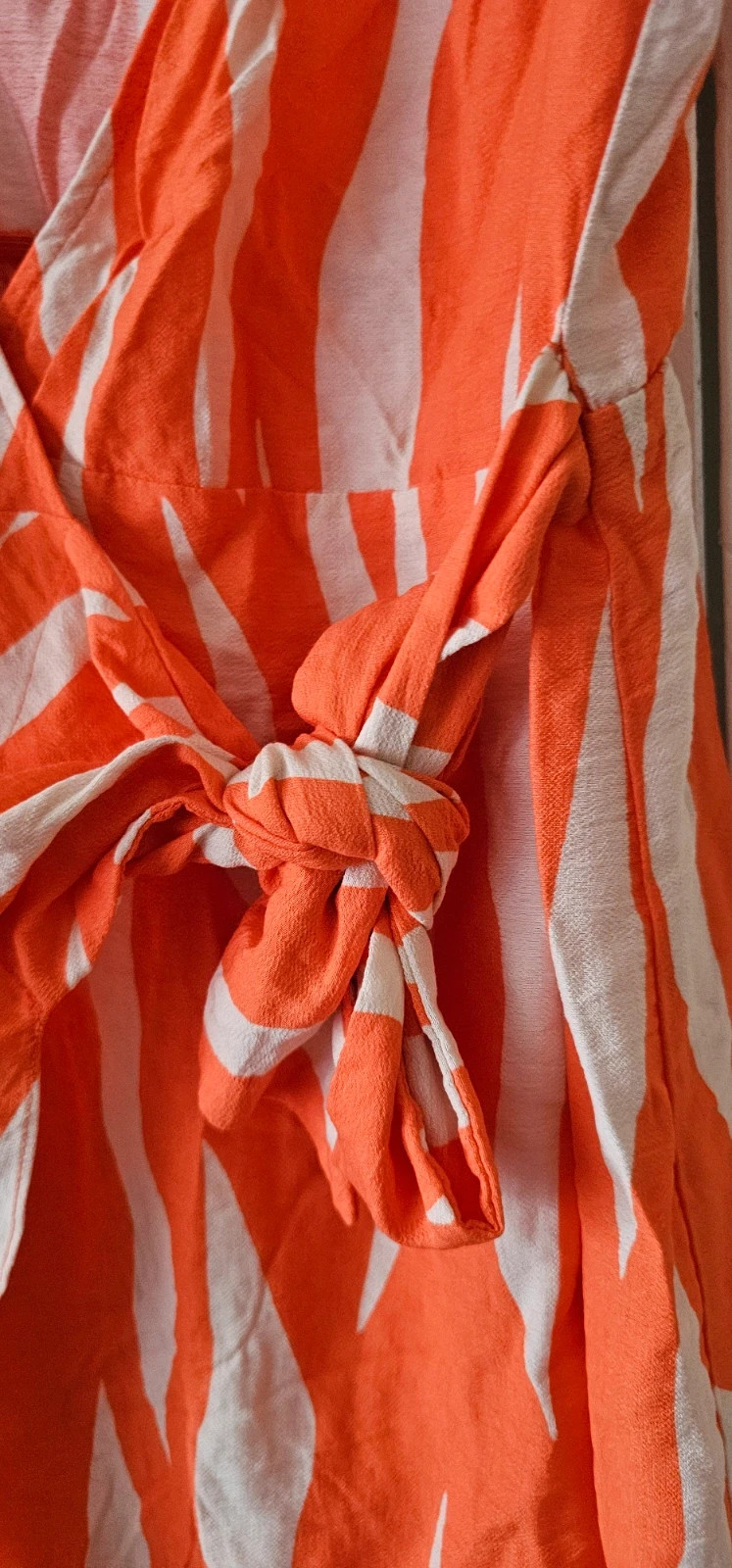 Robe H&M orange et blanche – H&M – taille S / 36 / 8 3