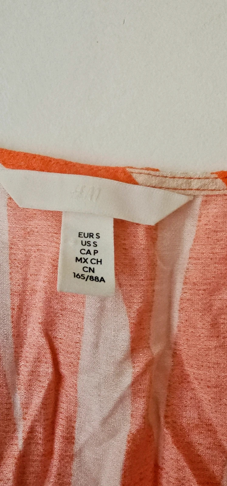 Robe H&M orange et blanche – H&M – taille S / 36 / 8 2