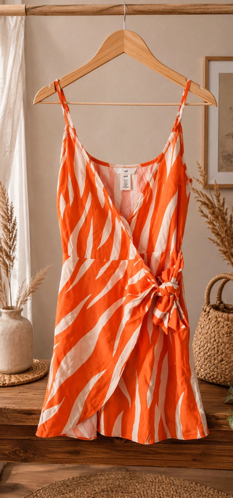 Robe H&M orange et blanche