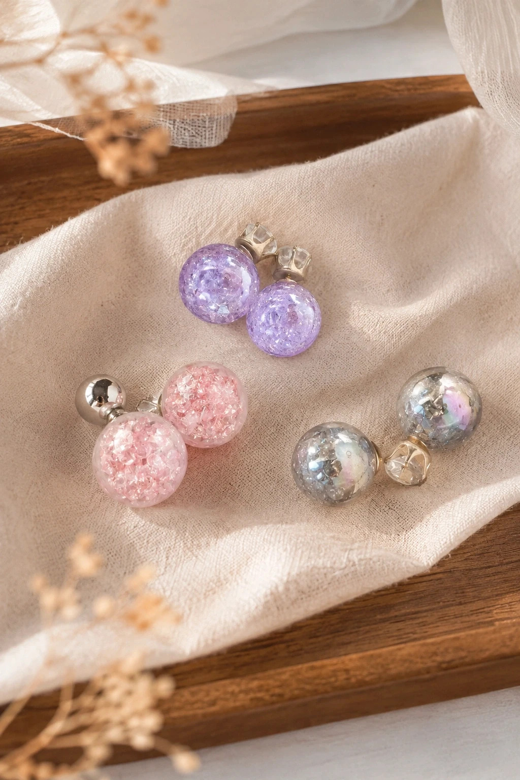Lot de 3 paires de boucles d’oreilles – Accessoires
