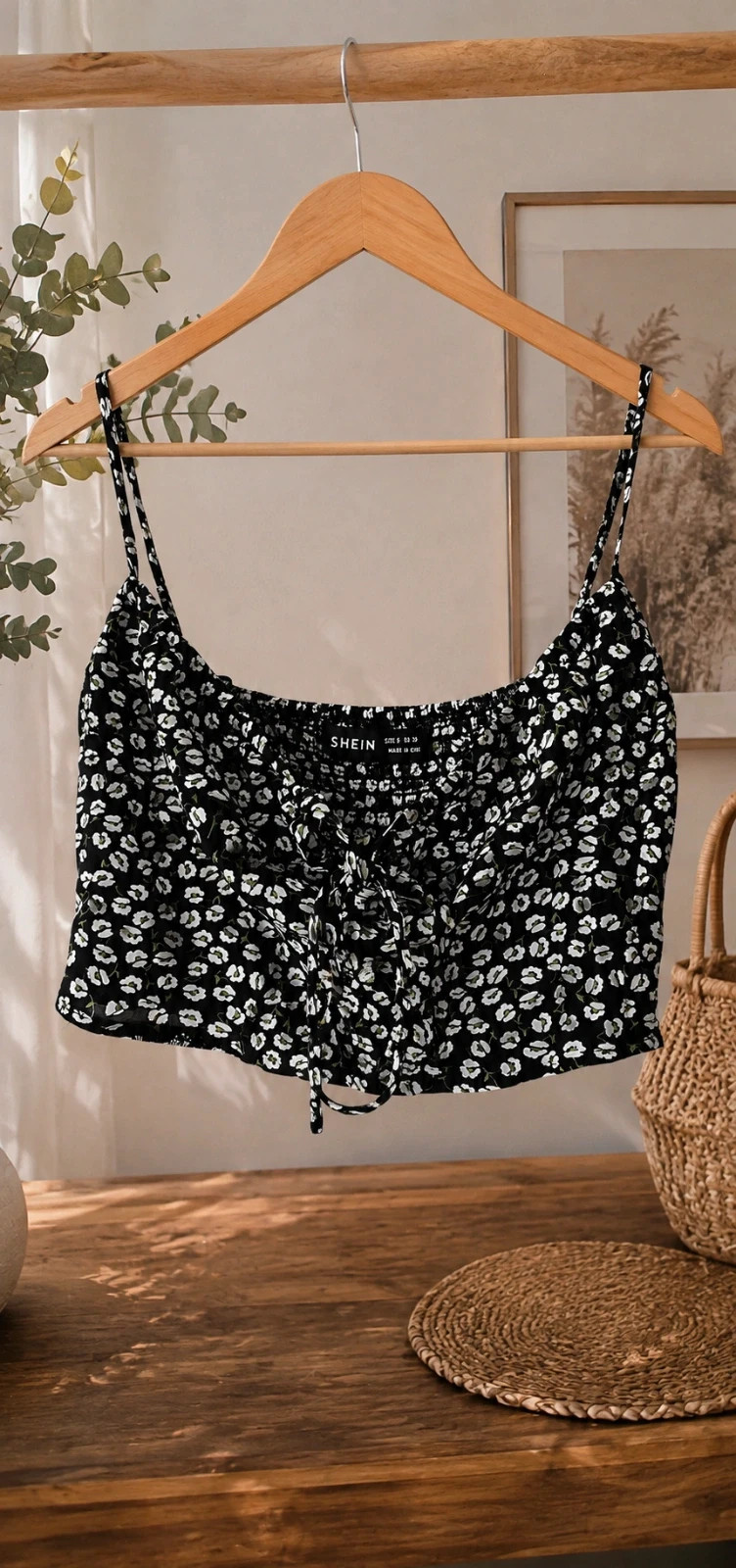 Top court fleuri SHEIN – Taille S / 36 🌸