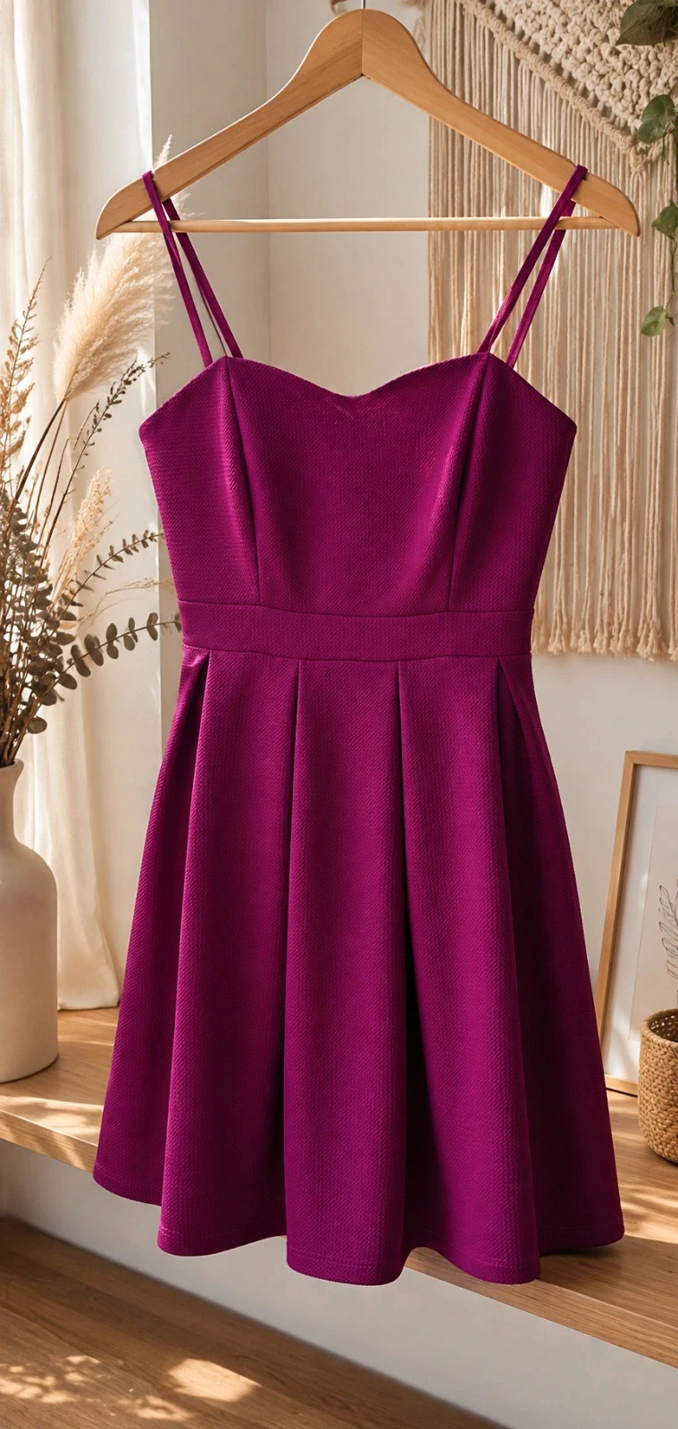 Robe courte fuchsia / prune 💜