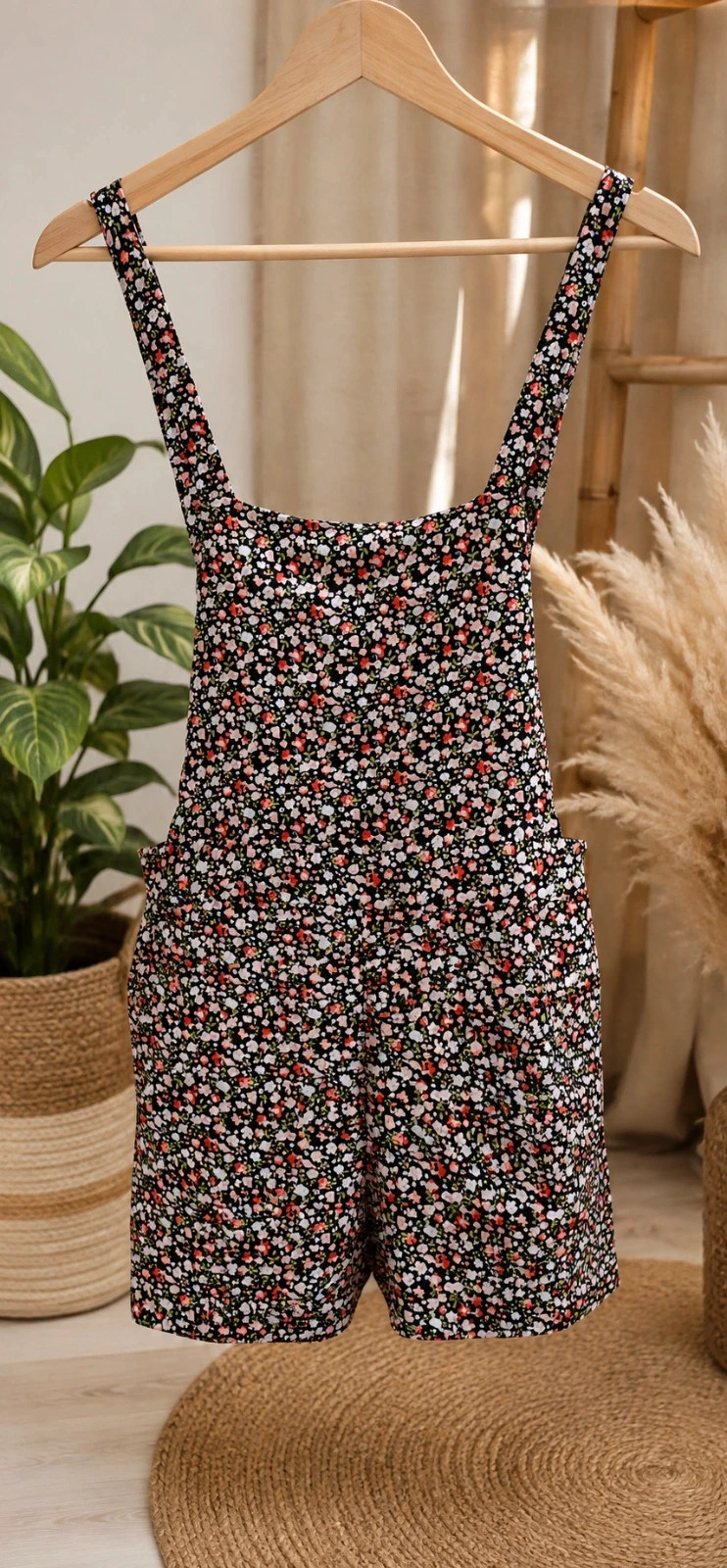 Combishort fleuri noir Majolica 🌸 – Majolica – taille S / 36 / 8