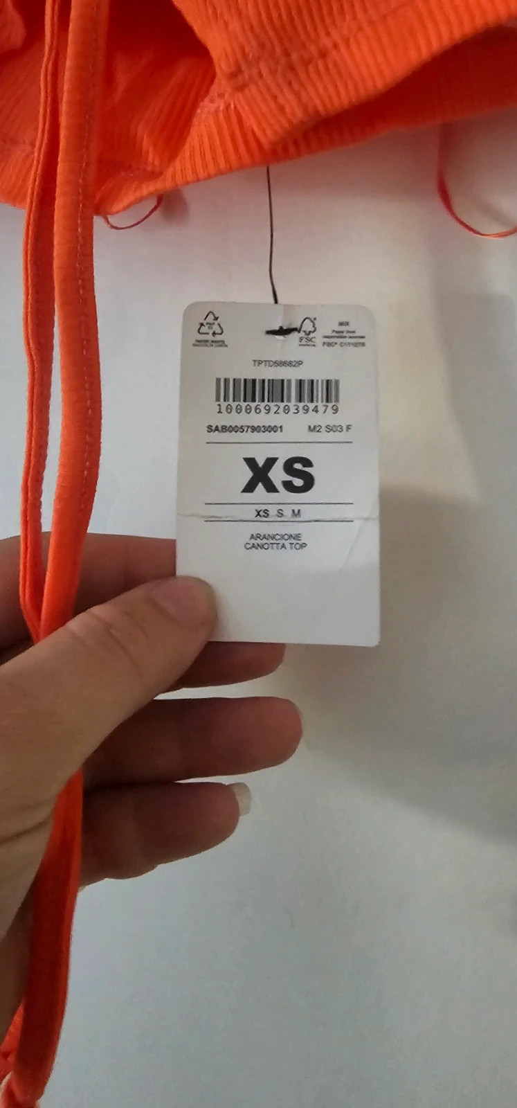 Crop top Terranova orange corail – Terranova – taille XS / 34 / 6 2