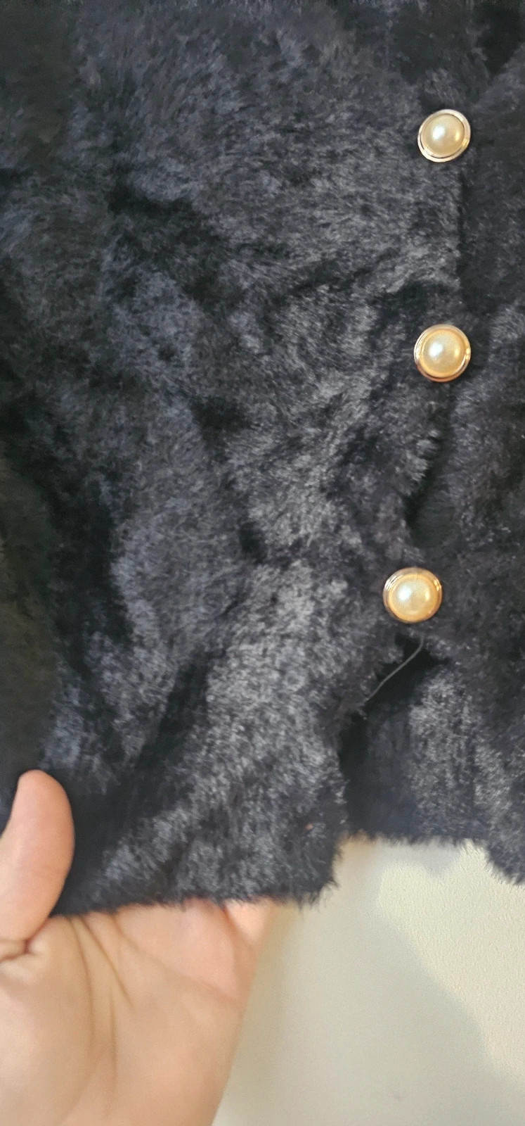 Gilet court noir tout doux – Tendance – taille S / 36 / 8 3