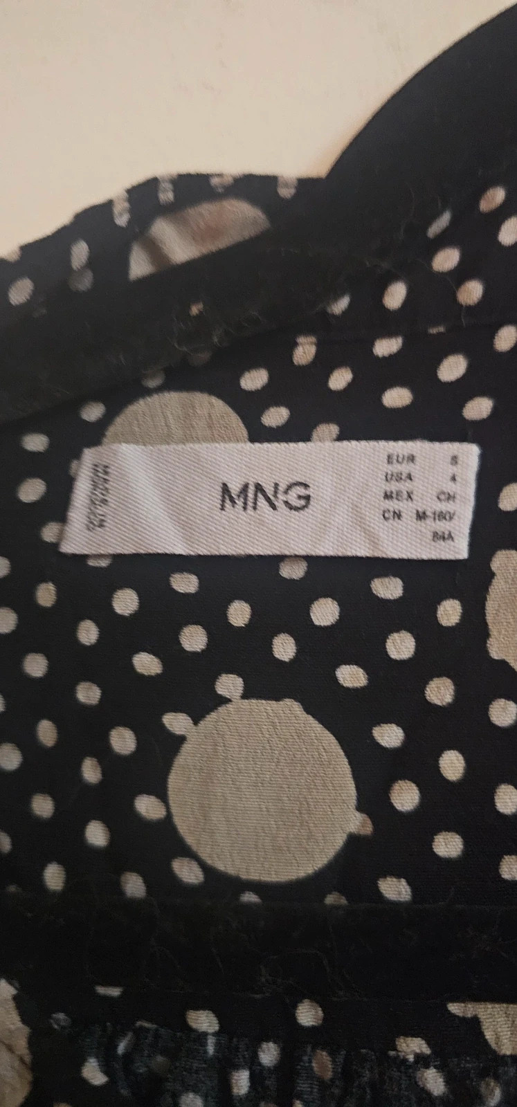 Blouse Mango noire et beige – Taille S – Mango – taille S / 36 / 8 2